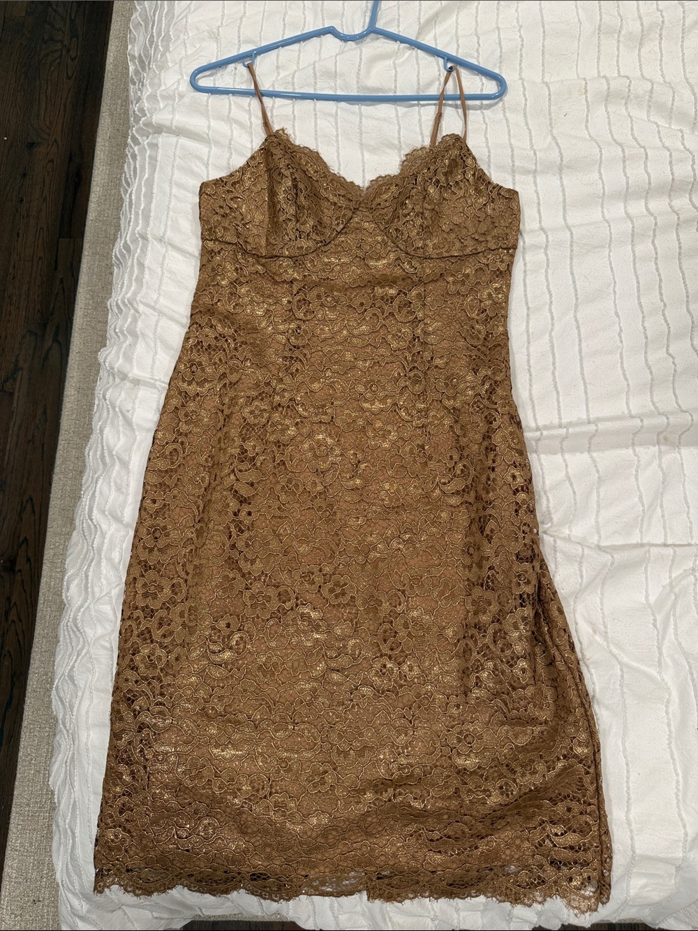 Express Brown Lace Midi Dress